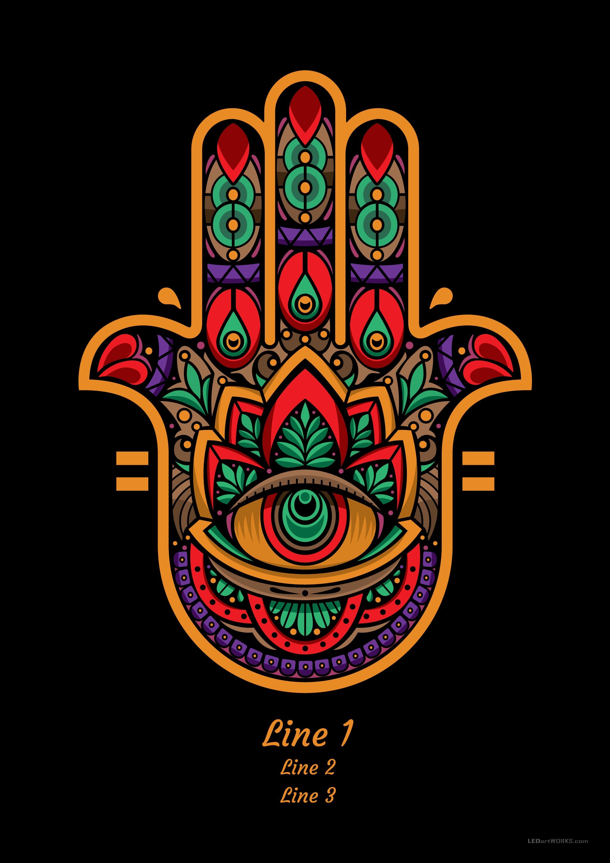 Hamsa – Illuminated Symbol of Protection, Peace & Positivity