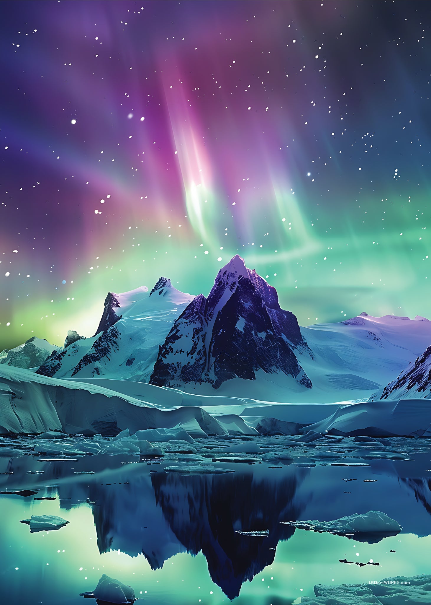 Celestial Mirror – Illuminated Wall Art