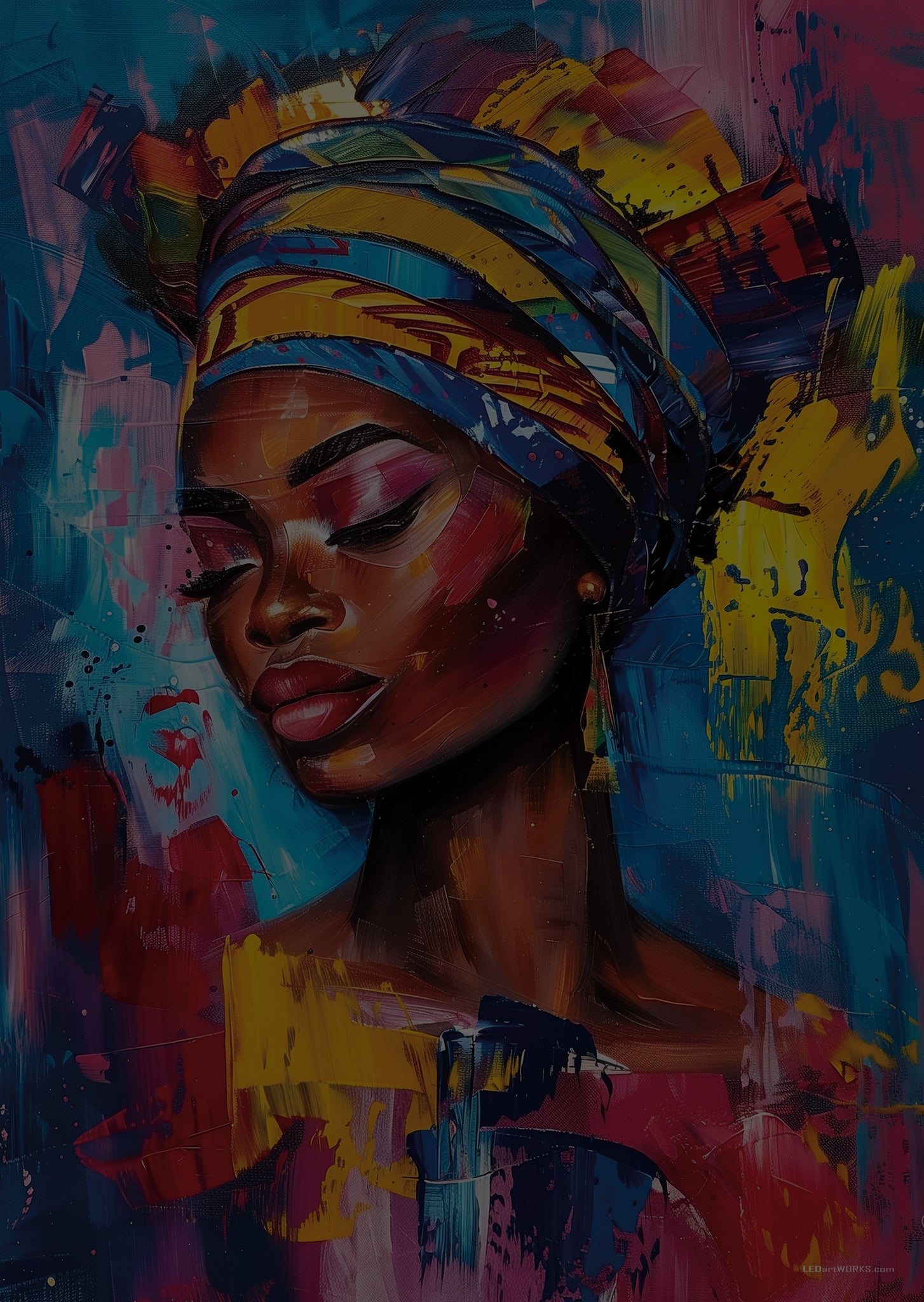 Chromatic Majesty – Illuminated Wall Art