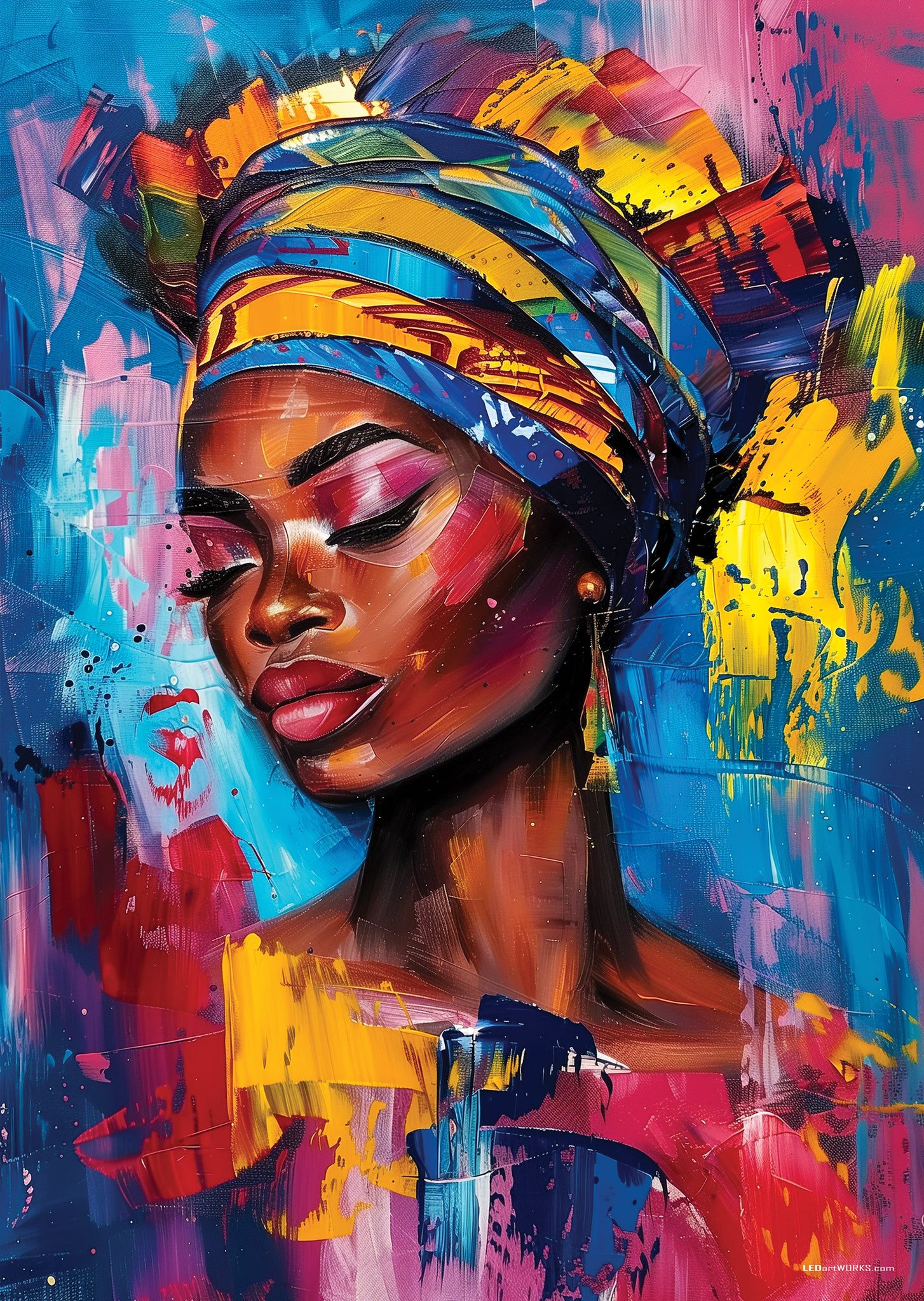Chromatic Majesty – Illuminated Wall Art