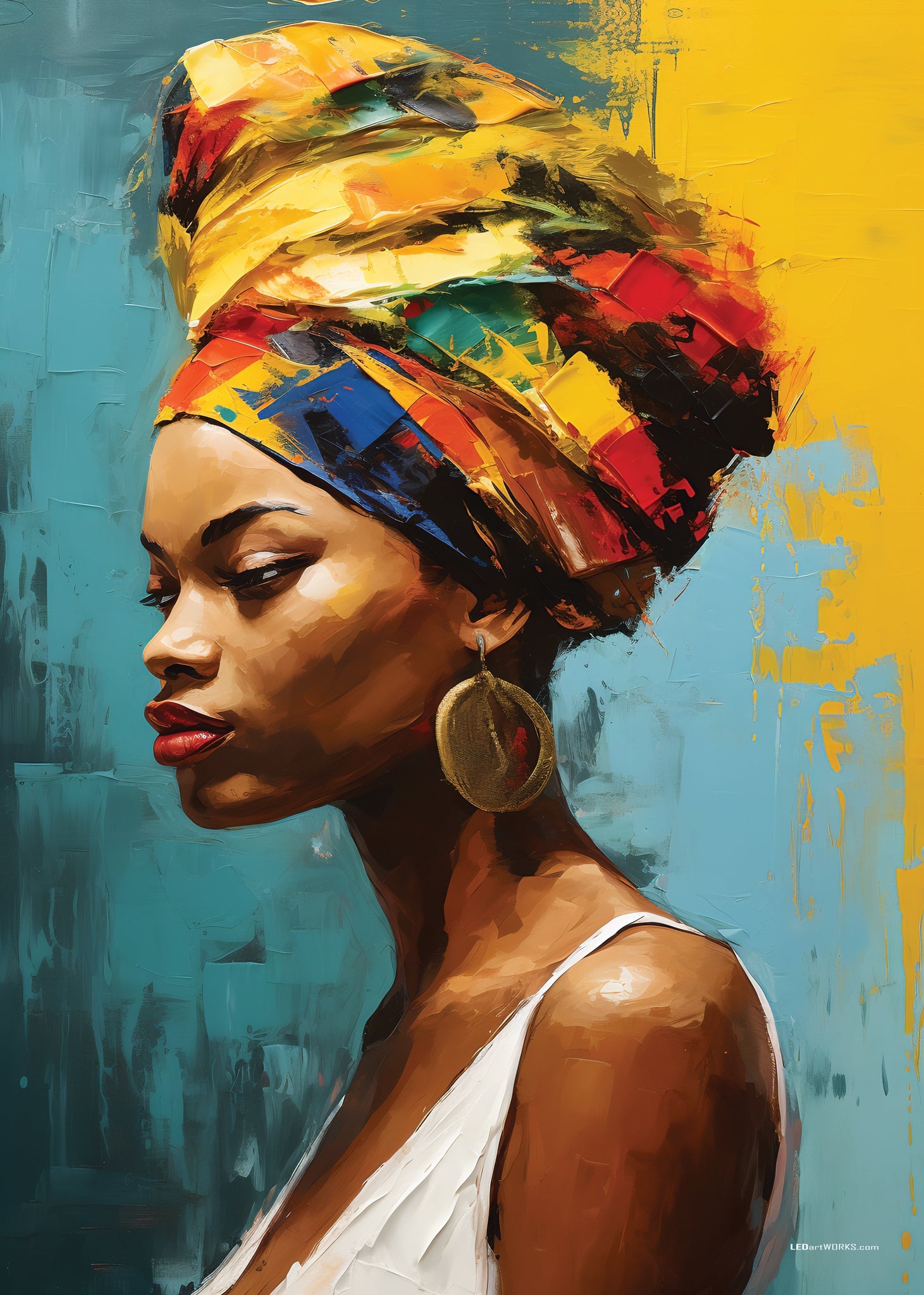 Crowned in Color – Illuminated Wall Art