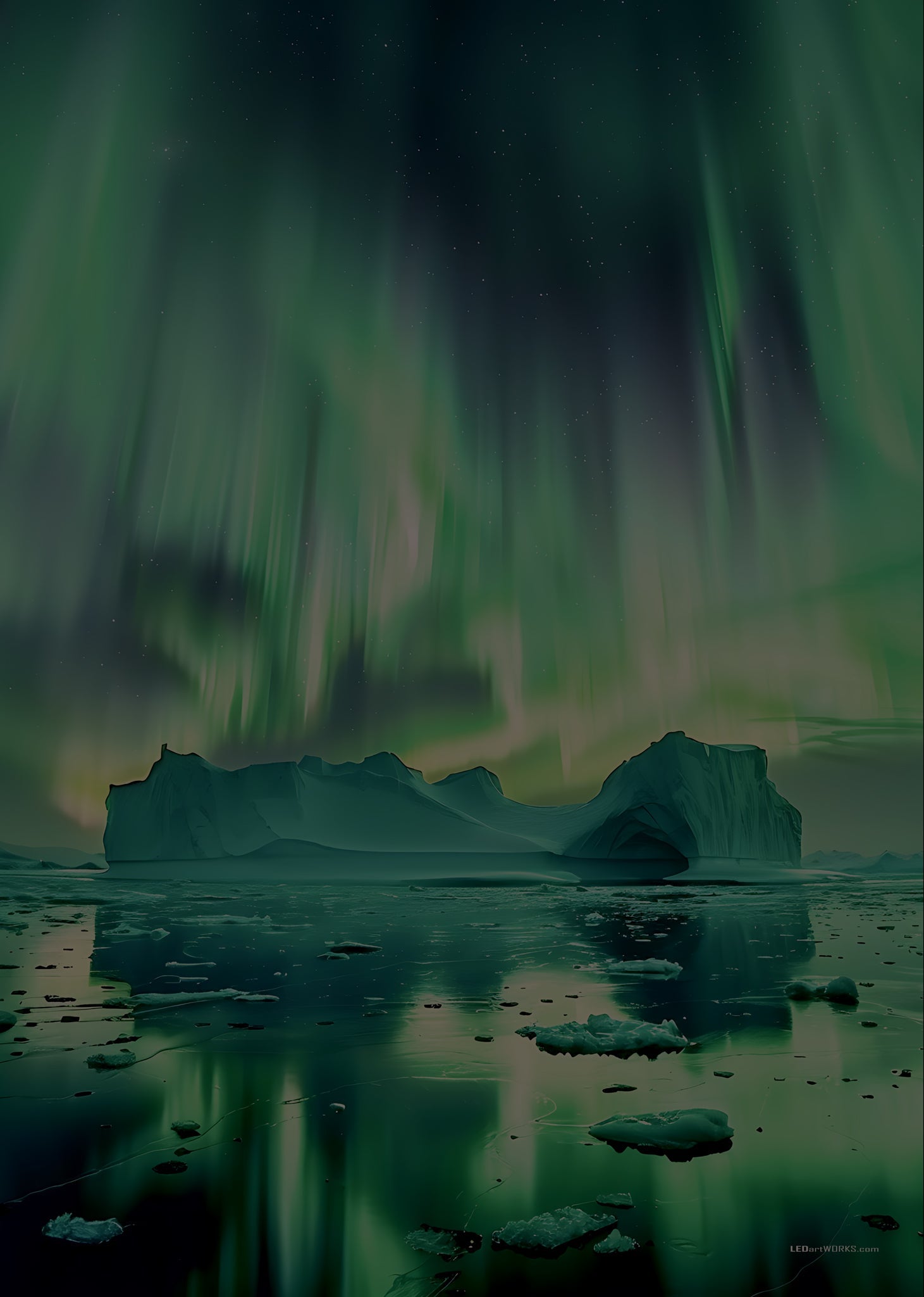 Emerald Silence – Illuminated Wall Art