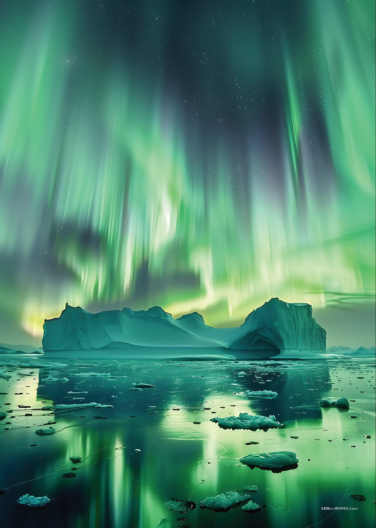 Emerald Silence – Illuminated Wall Art