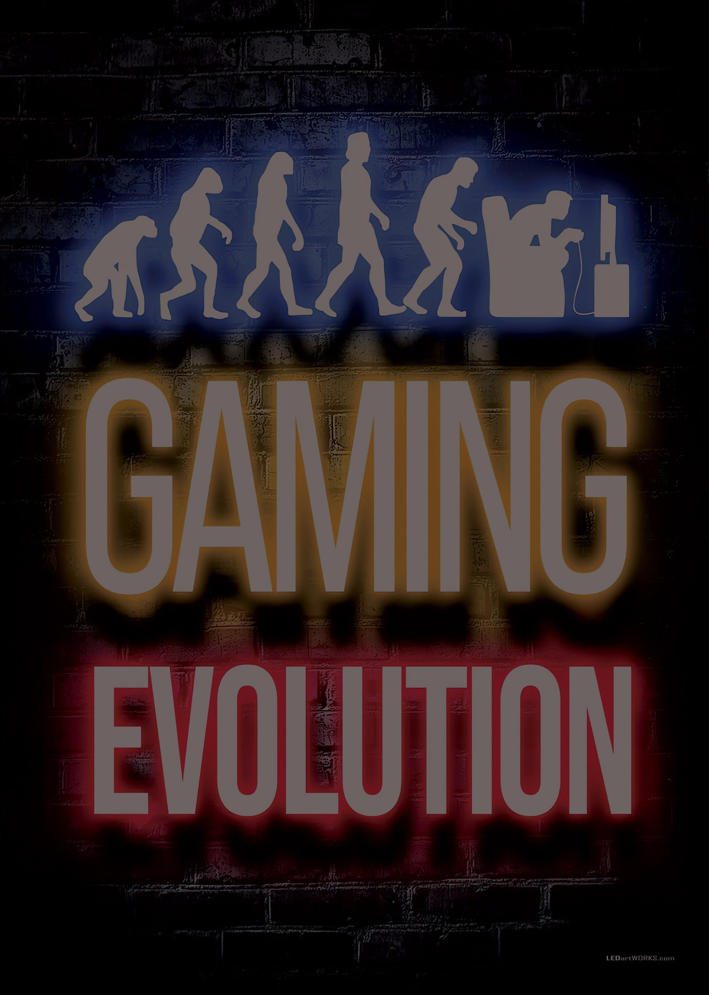 Gaming Evolution - Illuminated Wall Art