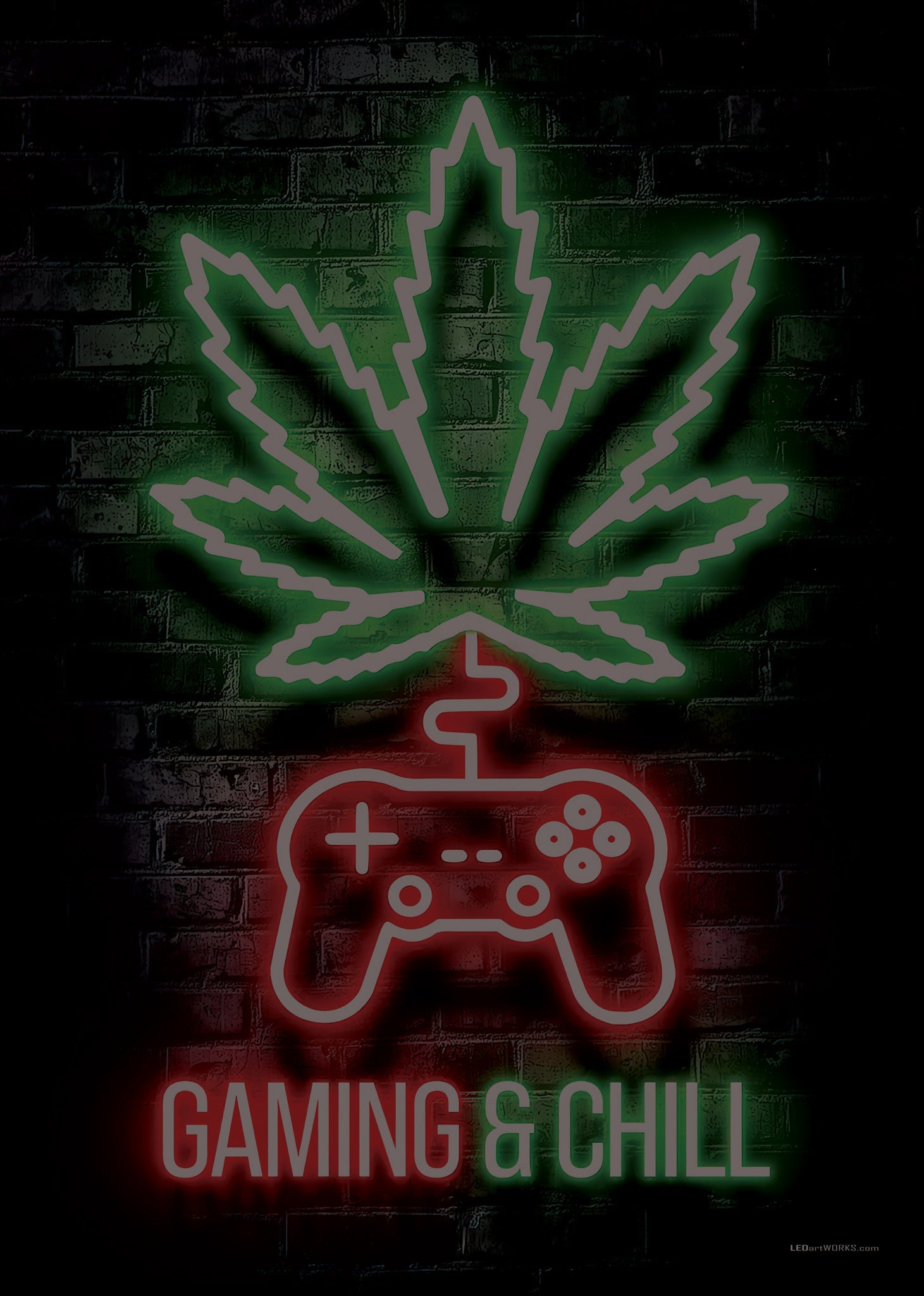 Gaming and Chill – Illuminated Wall Art