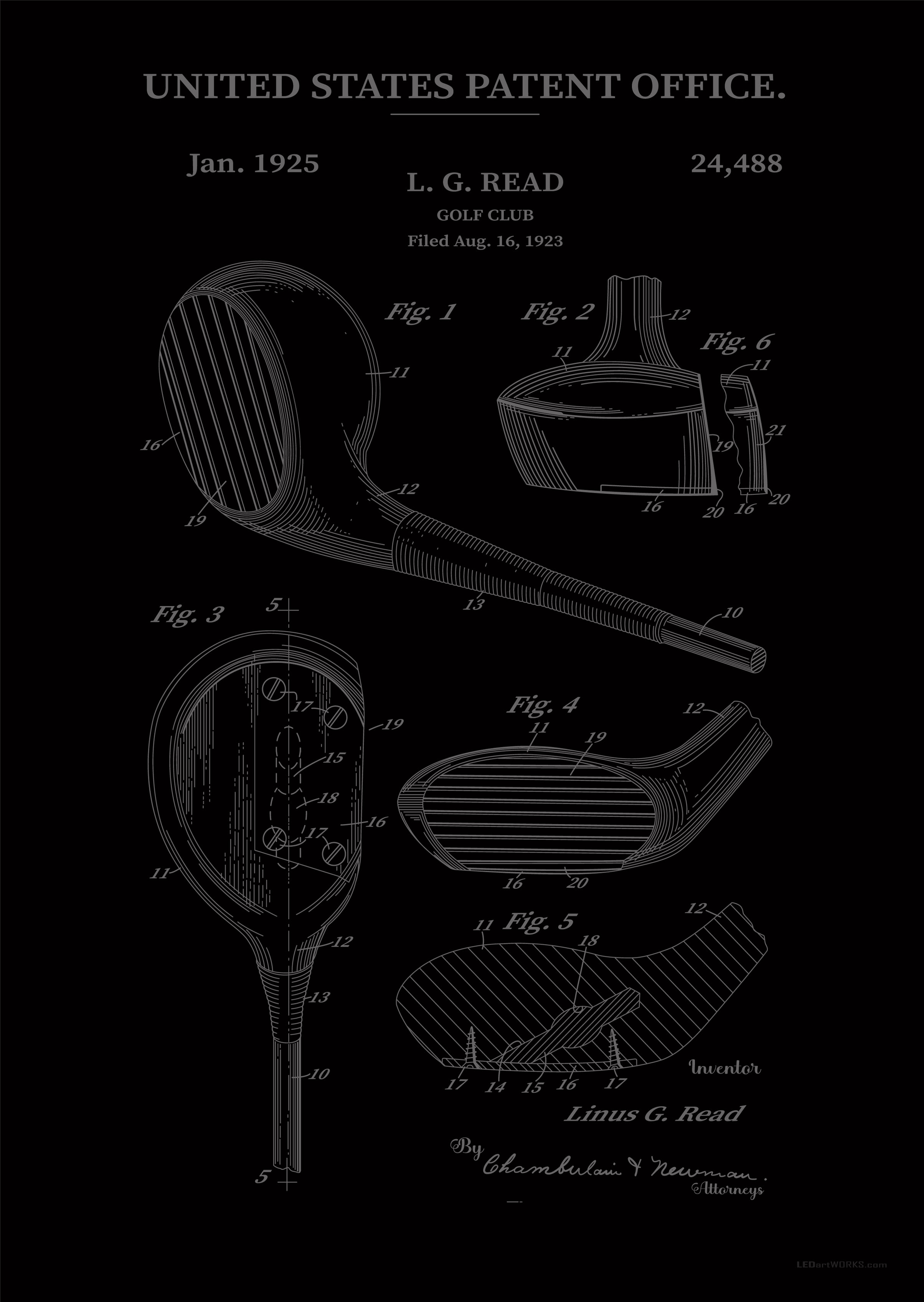 1925 Golf Club Patent