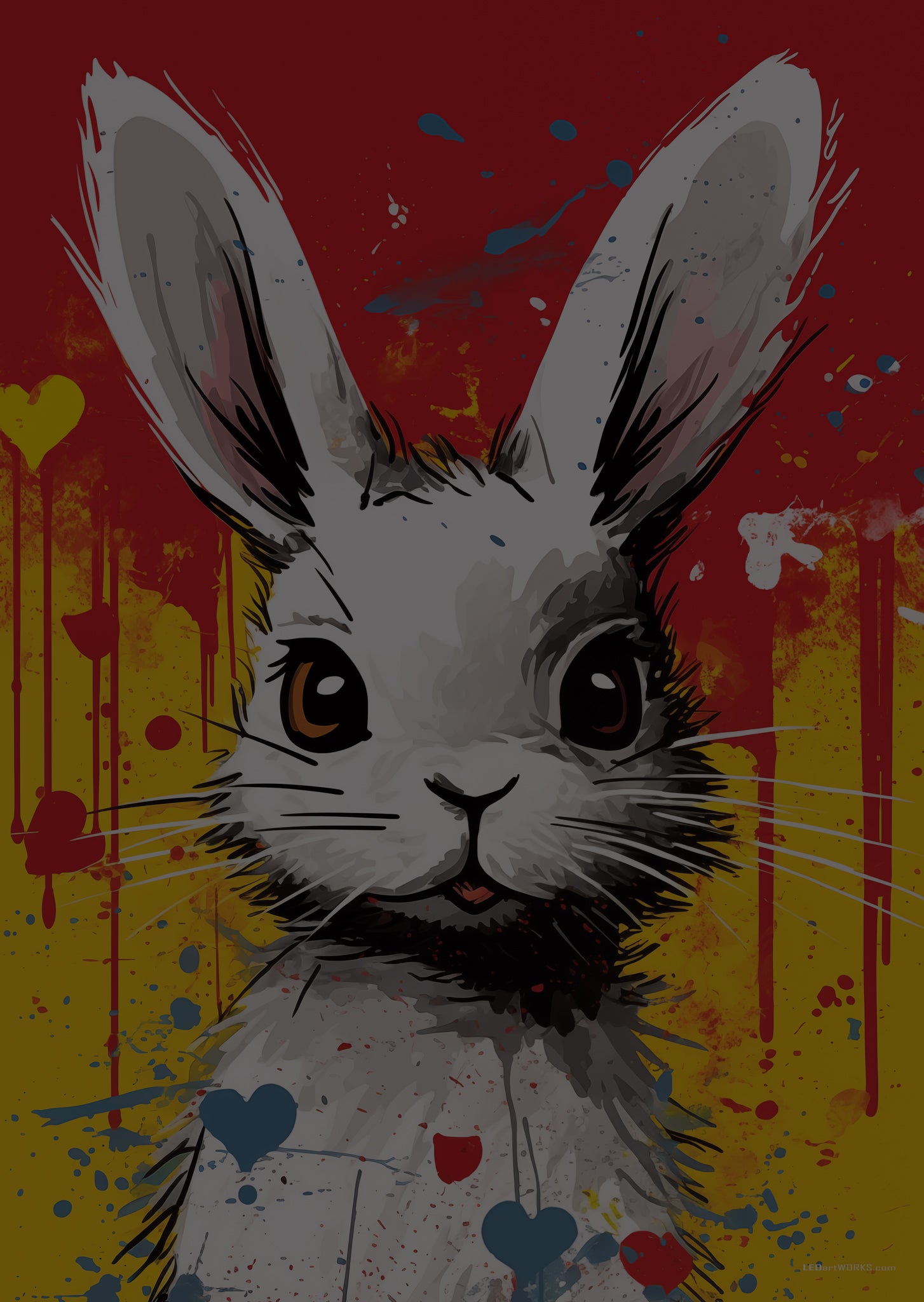 Heart and Hare – Illuminated Wall Art