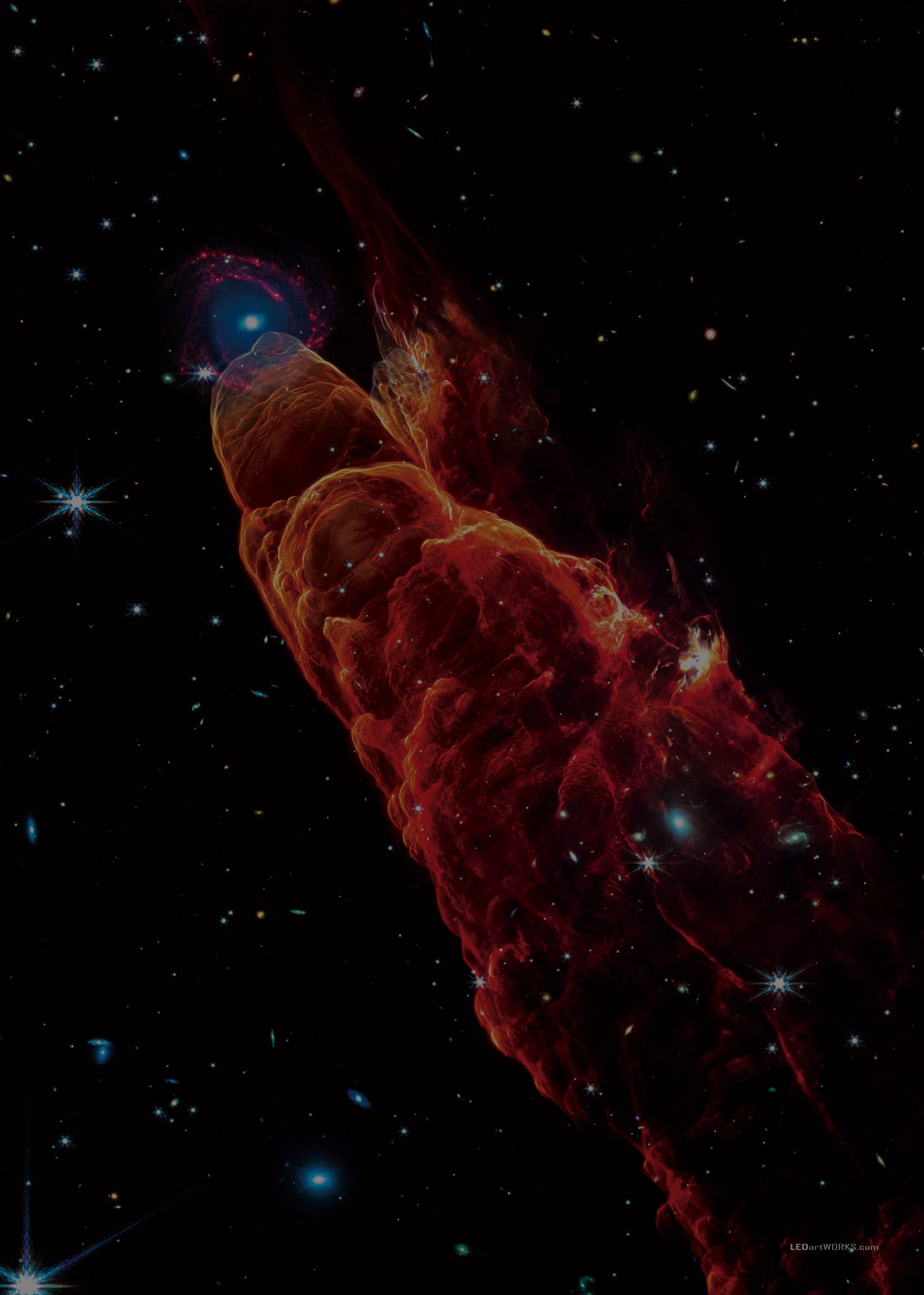 Herbig-Haro 47 – Illuminated Deep Space Phenomenon Art