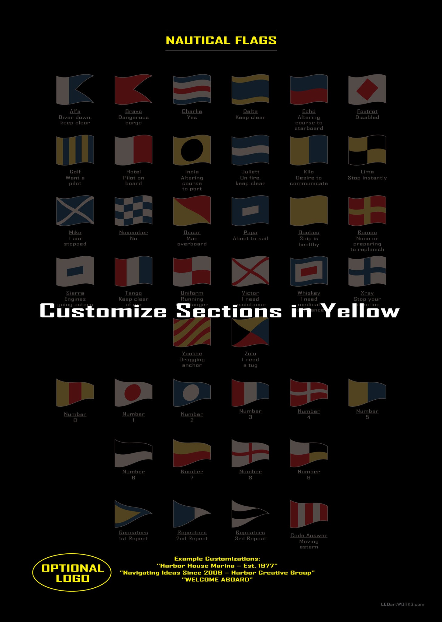 Nautical Flags – Illuminated Maritime Signal Art