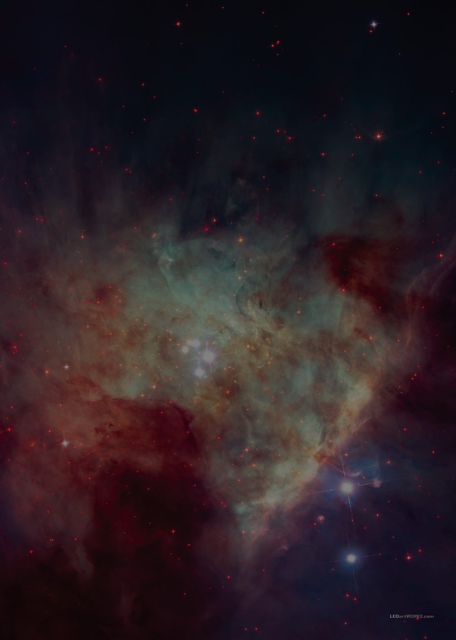 Orion Bar – Illuminated Deep Space Phenomenon Art