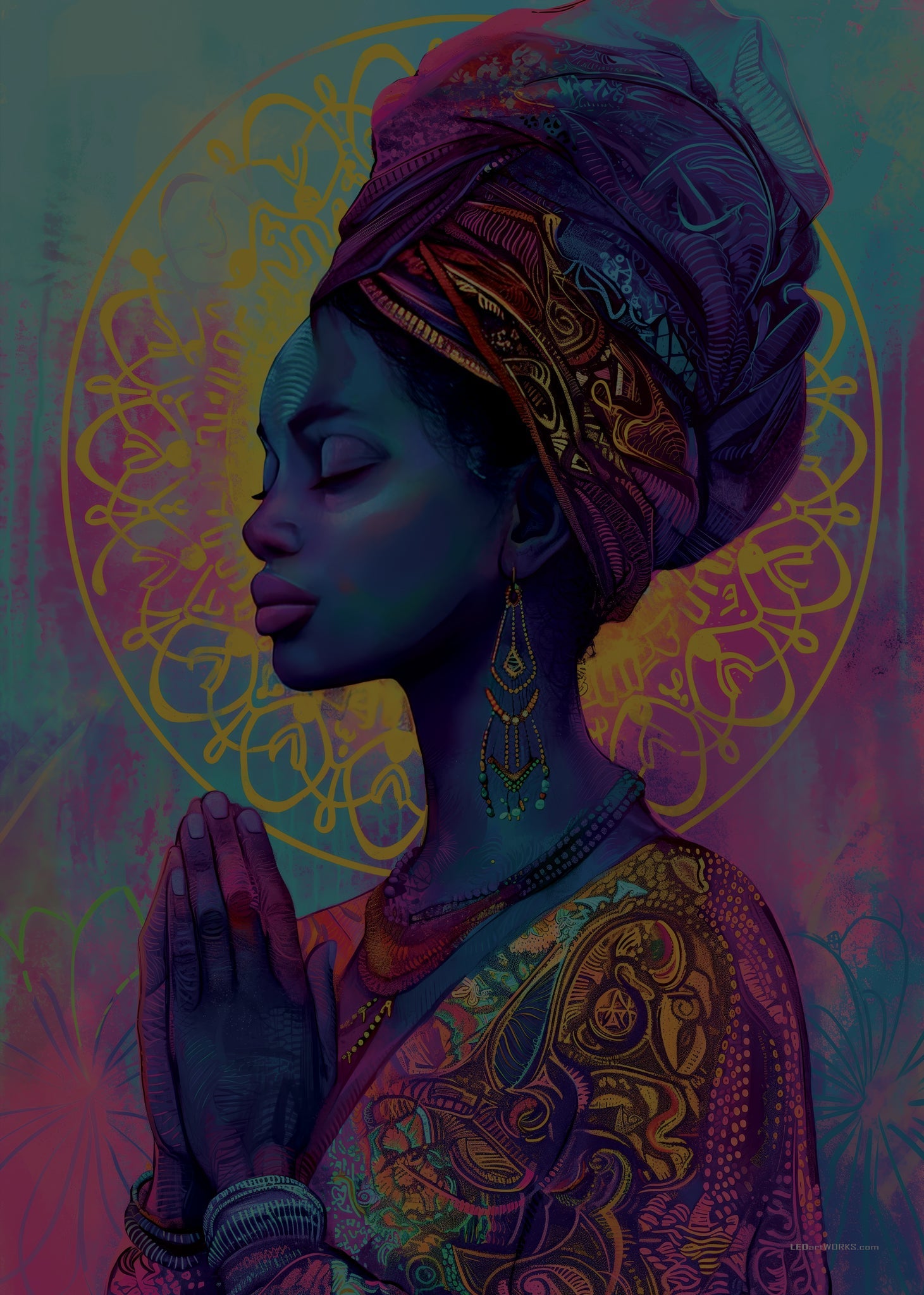 Sacred Radiance – Illuminated Wall Art