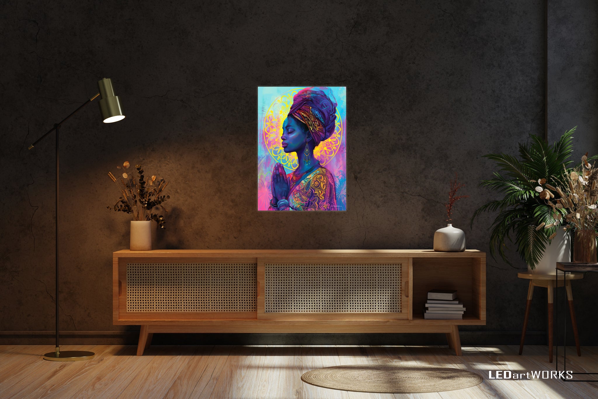 Sacred Radiance – Illuminated Wall Art