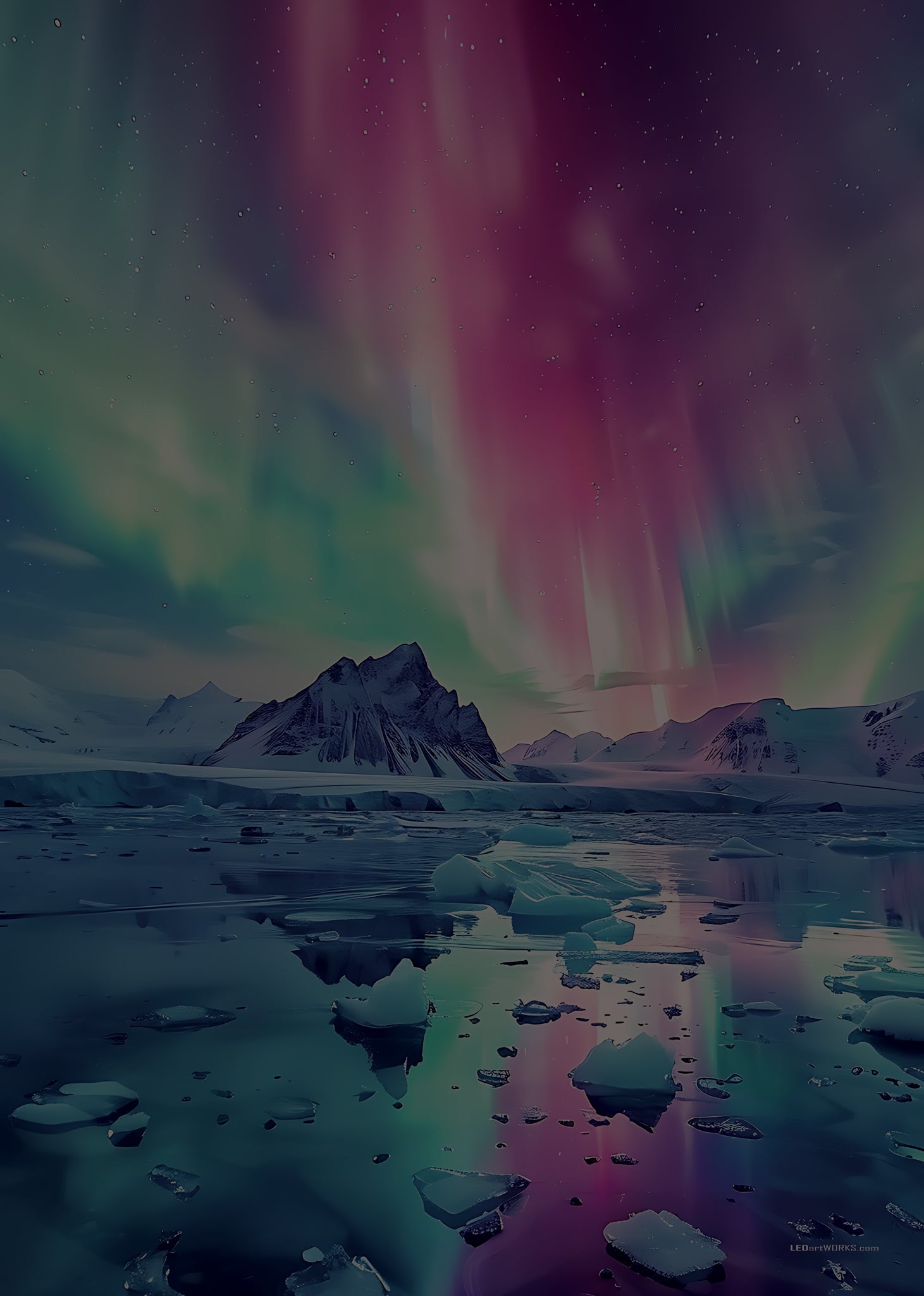 Whispers of the Aurora – Illuminated Wall Art