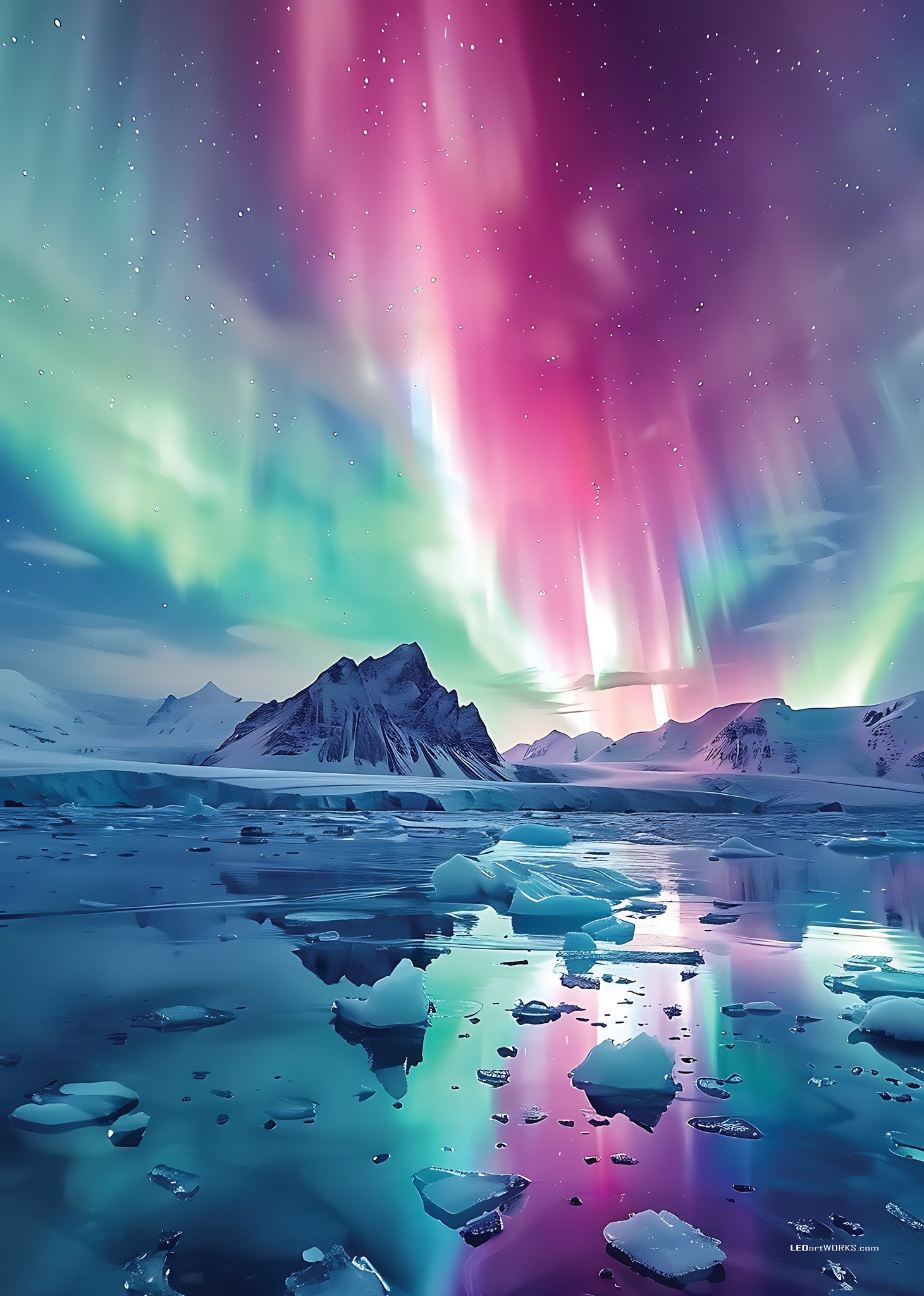 Whispers of the Aurora – Illuminated Wall Art