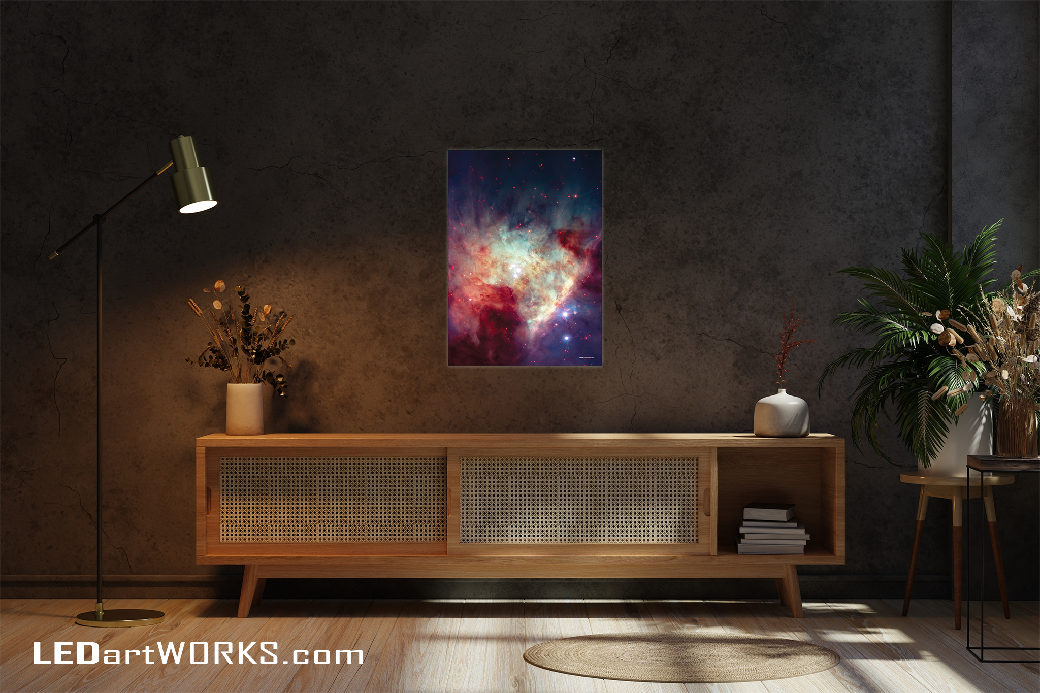 Orion Bar – Illuminated Deep Space Phenomenon Art