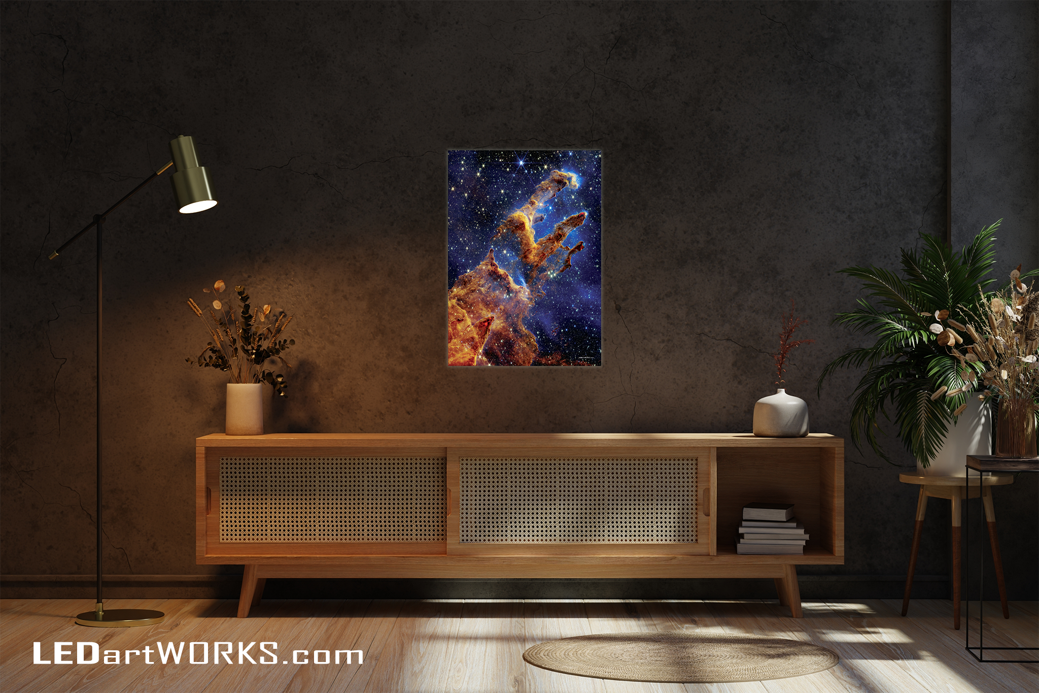 Pillars of Creation – Illuminated Deep Space Phenomenon Art