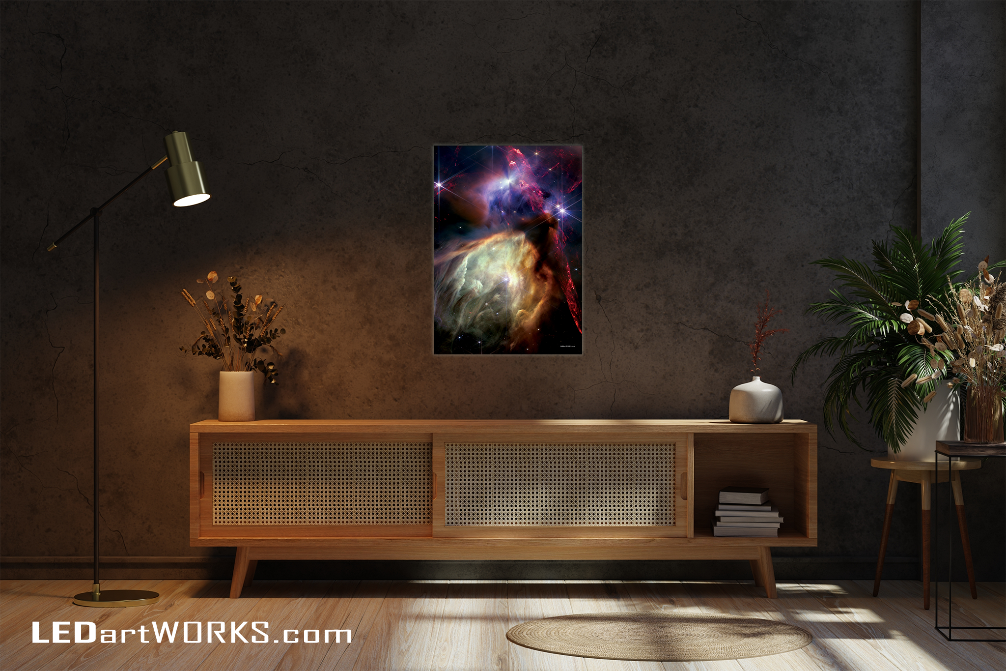 Rho Ophiuchi Cloud Complex – Illuminated Deep Space Phenomenon Art