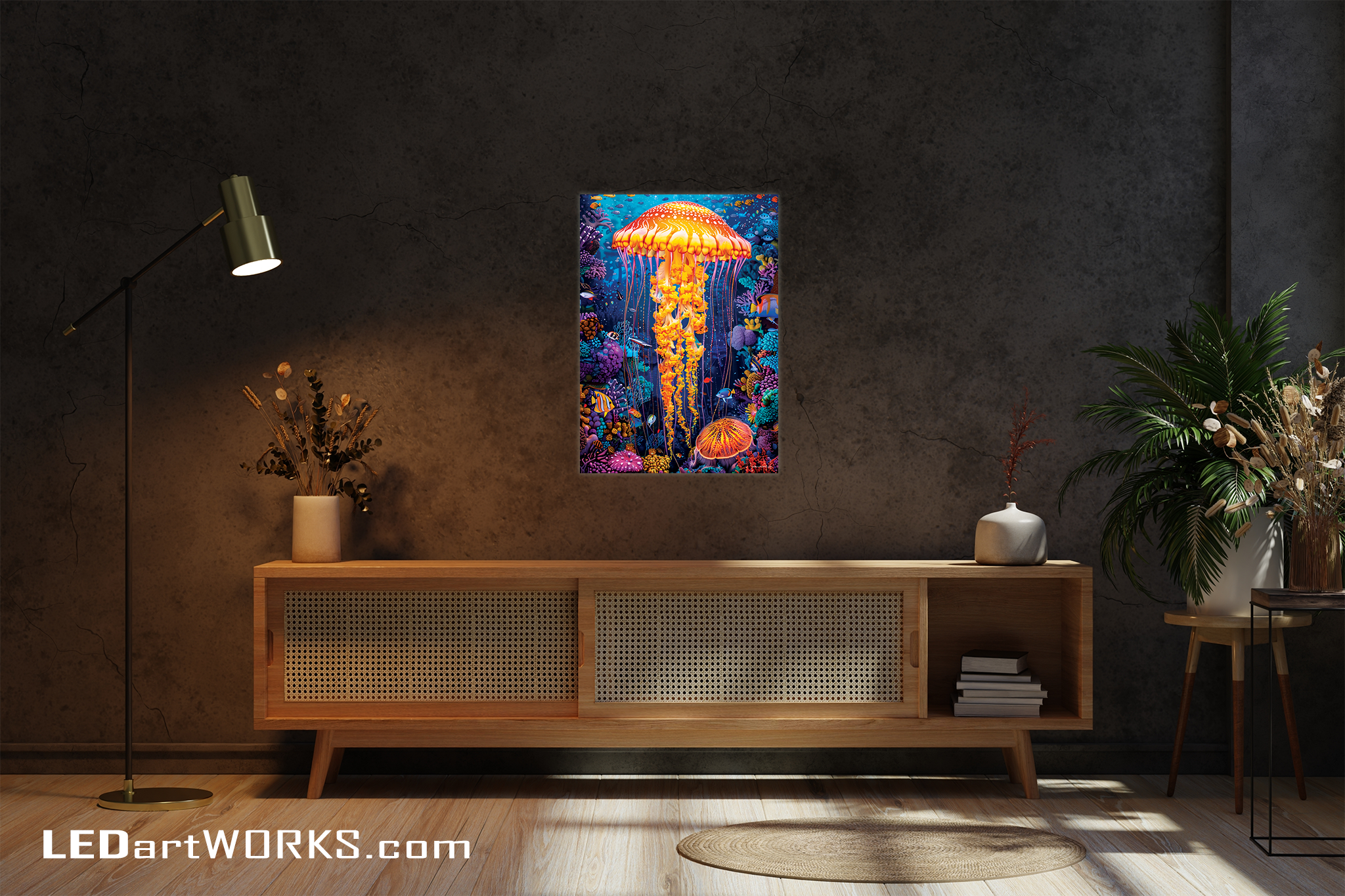 The Lantern Bloom – Illuminated Deep Sea Fantasy Art