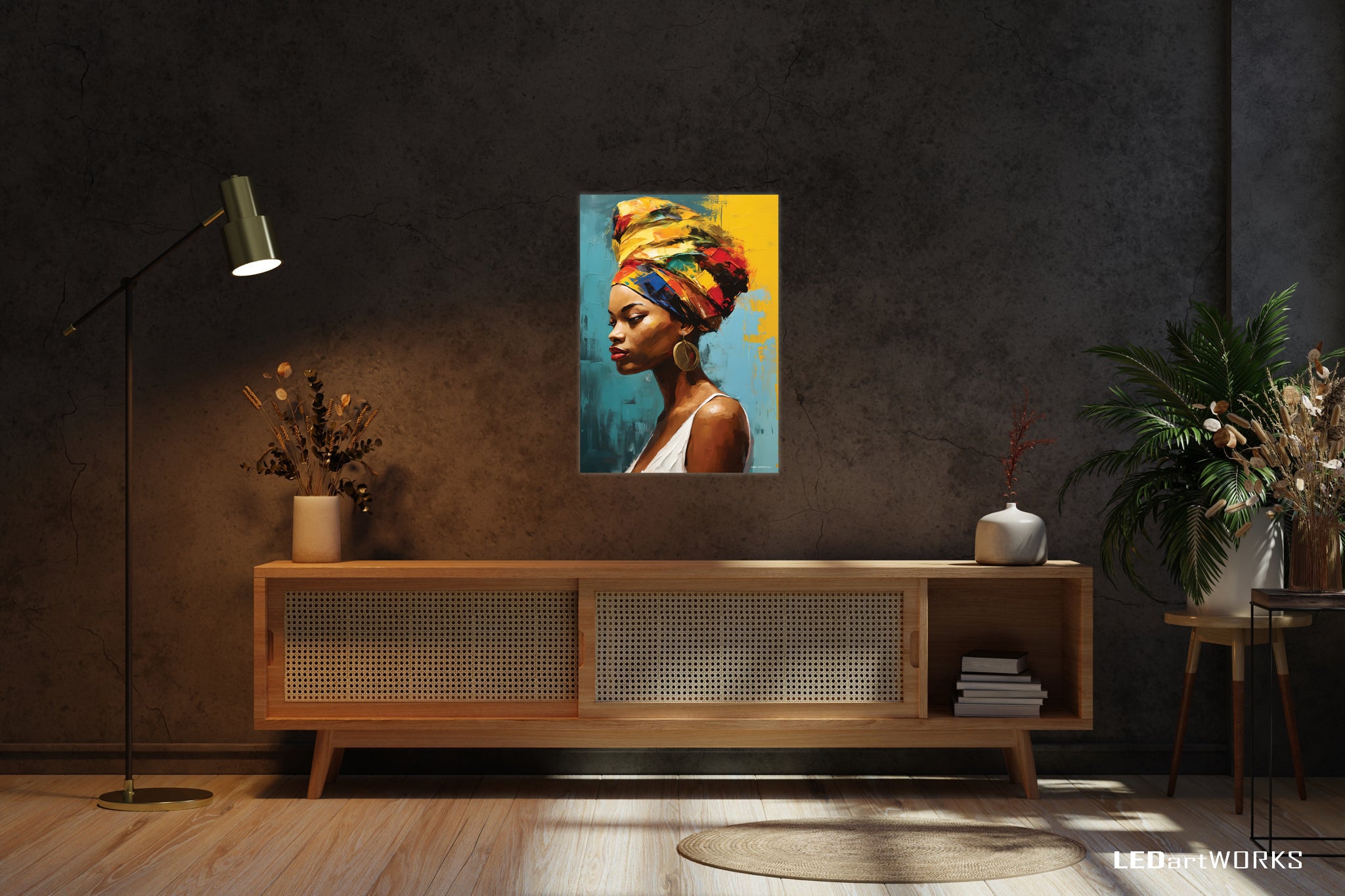 Crowned in Color – Illuminated Wall Art