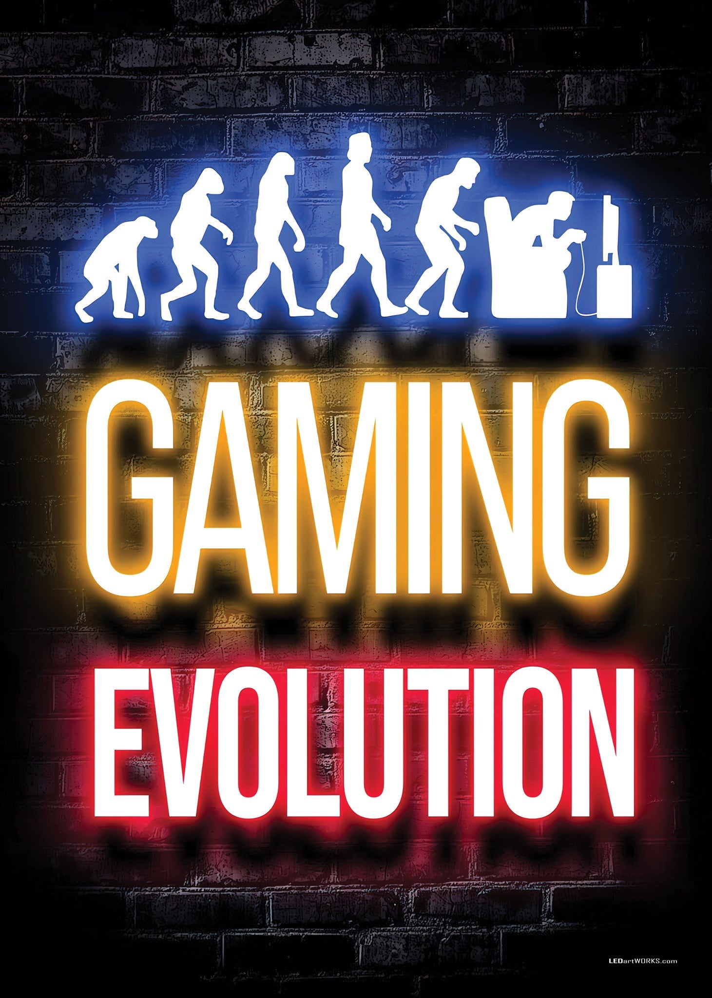 Gaming Evolution - Illuminated Wall Art
