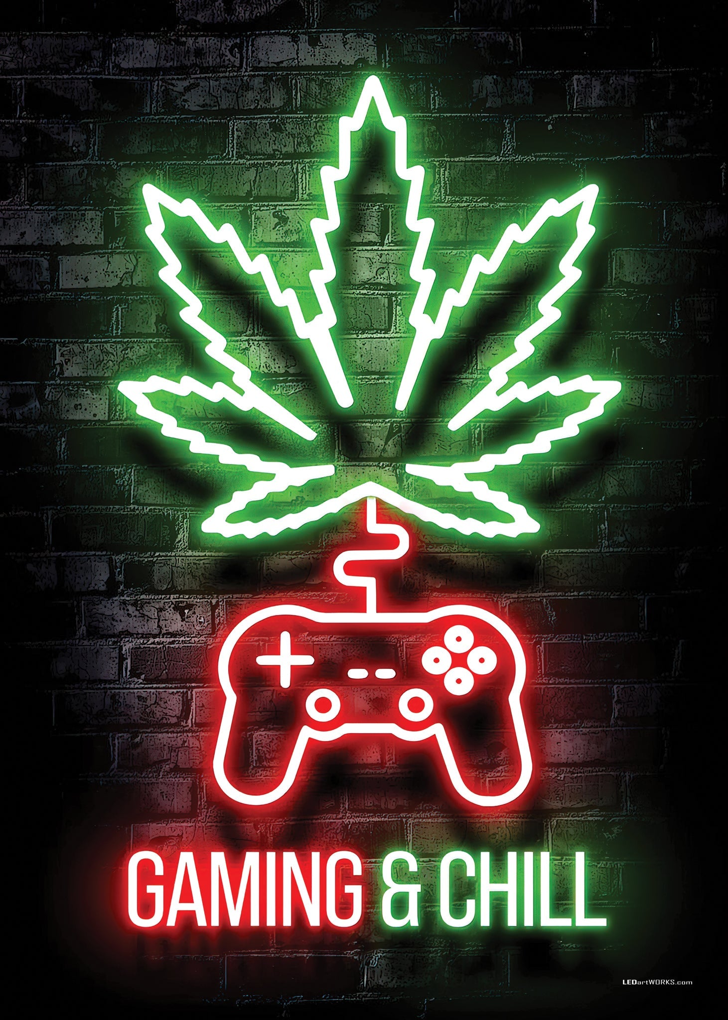 Gaming and Chill – Illuminated Wall Art