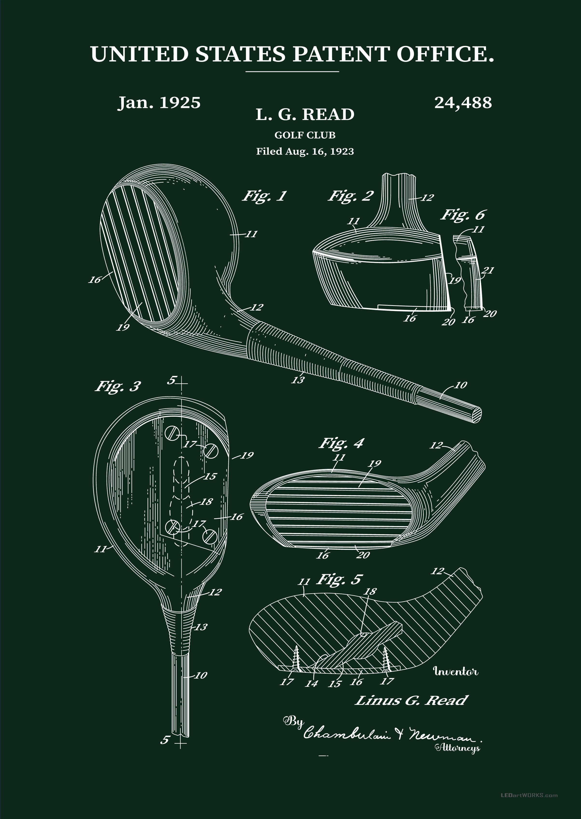 1925 Golf Club Patent