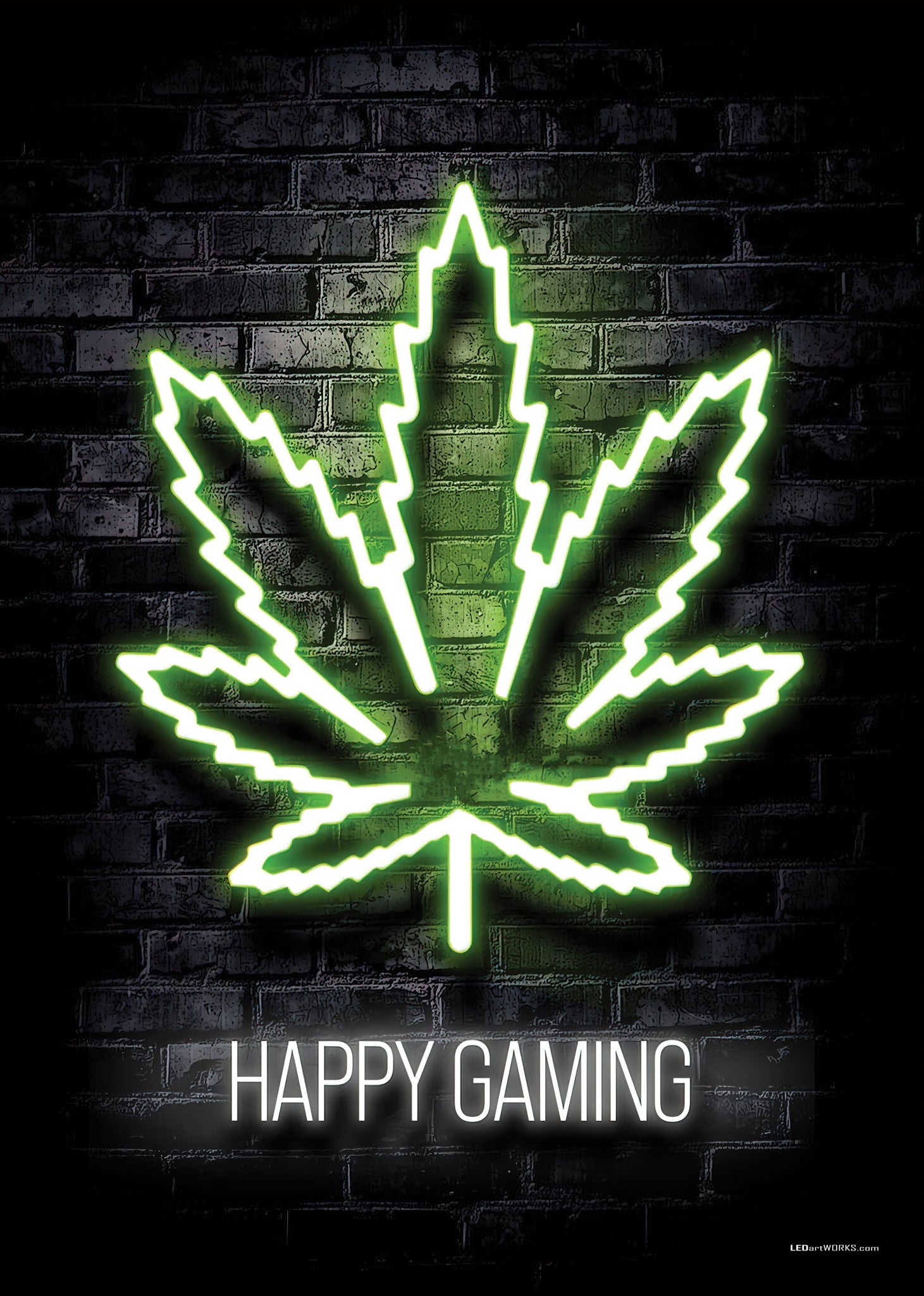 Happy Gaming – Illuminated Wall Art