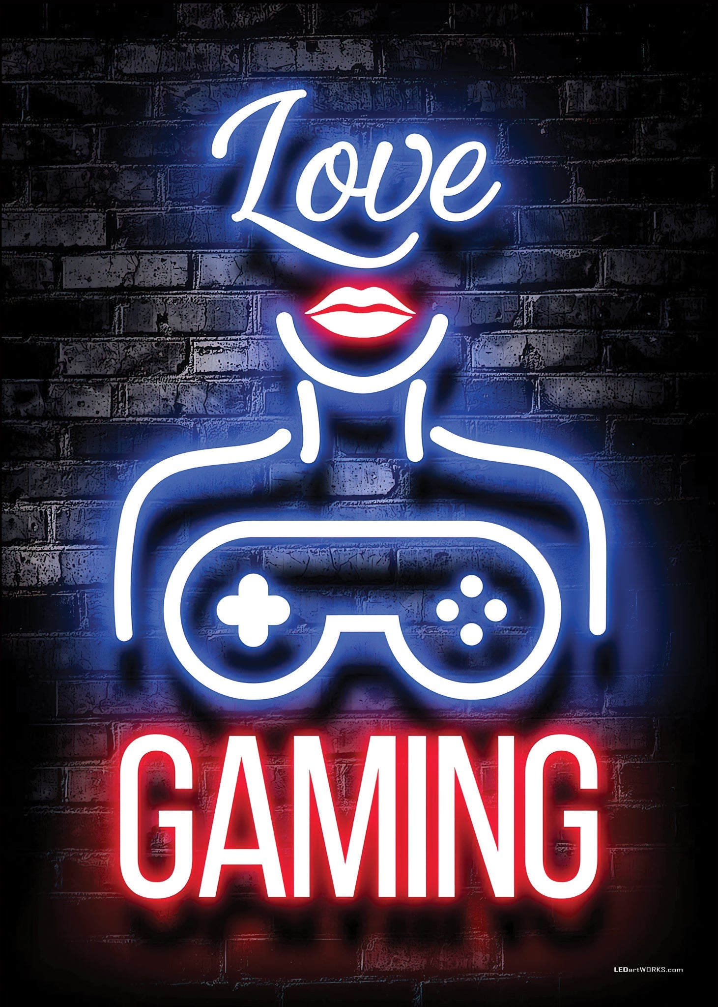 Love Gaming – Illuminated Wall Art