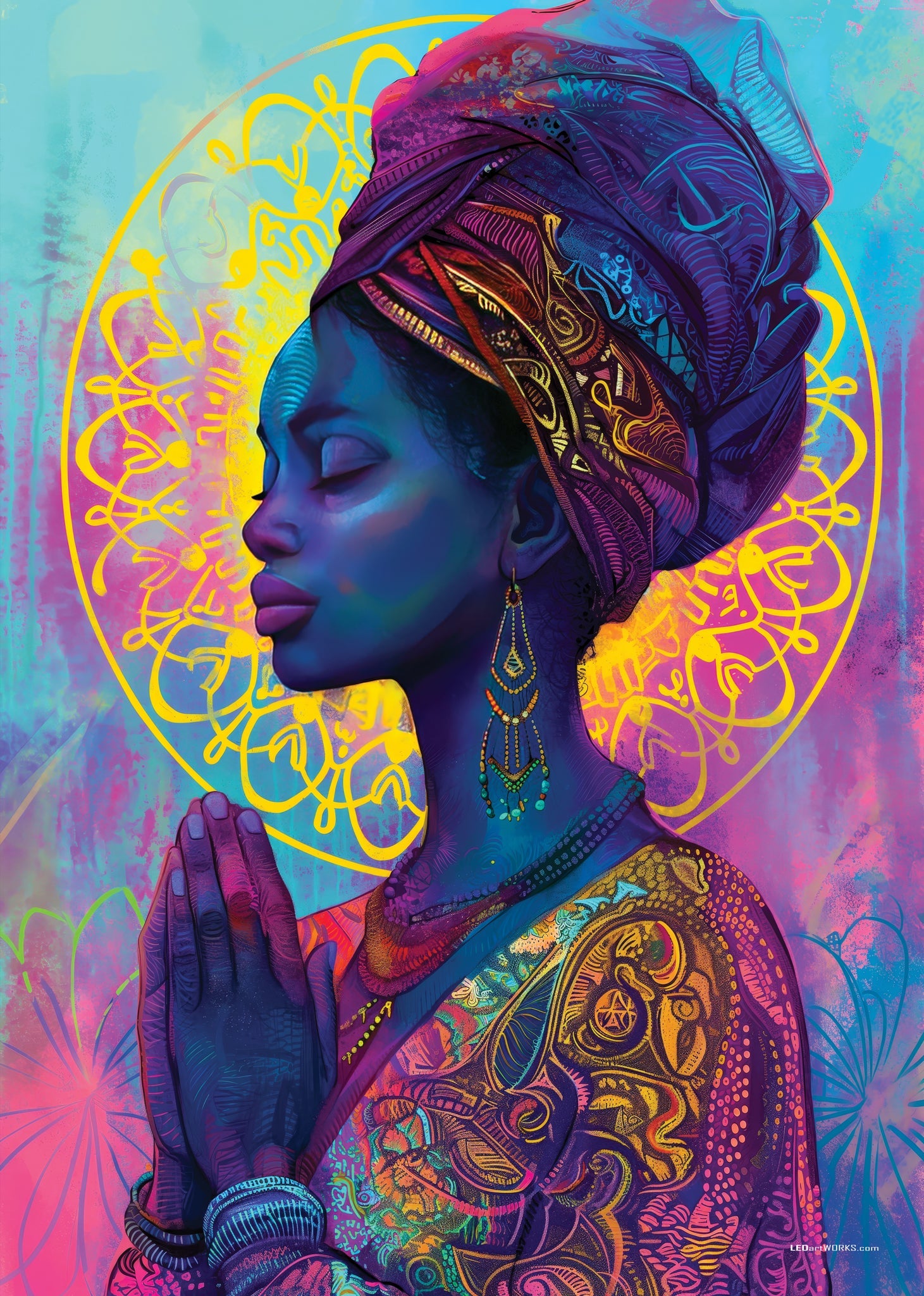 Sacred Radiance – Illuminated Wall Art