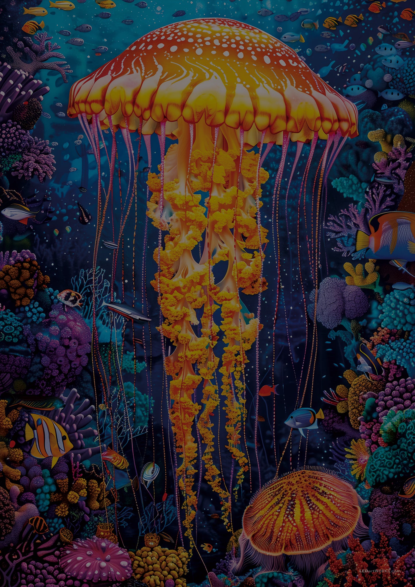 The Lantern Bloom – Illuminated Deep Sea Fantasy Art
