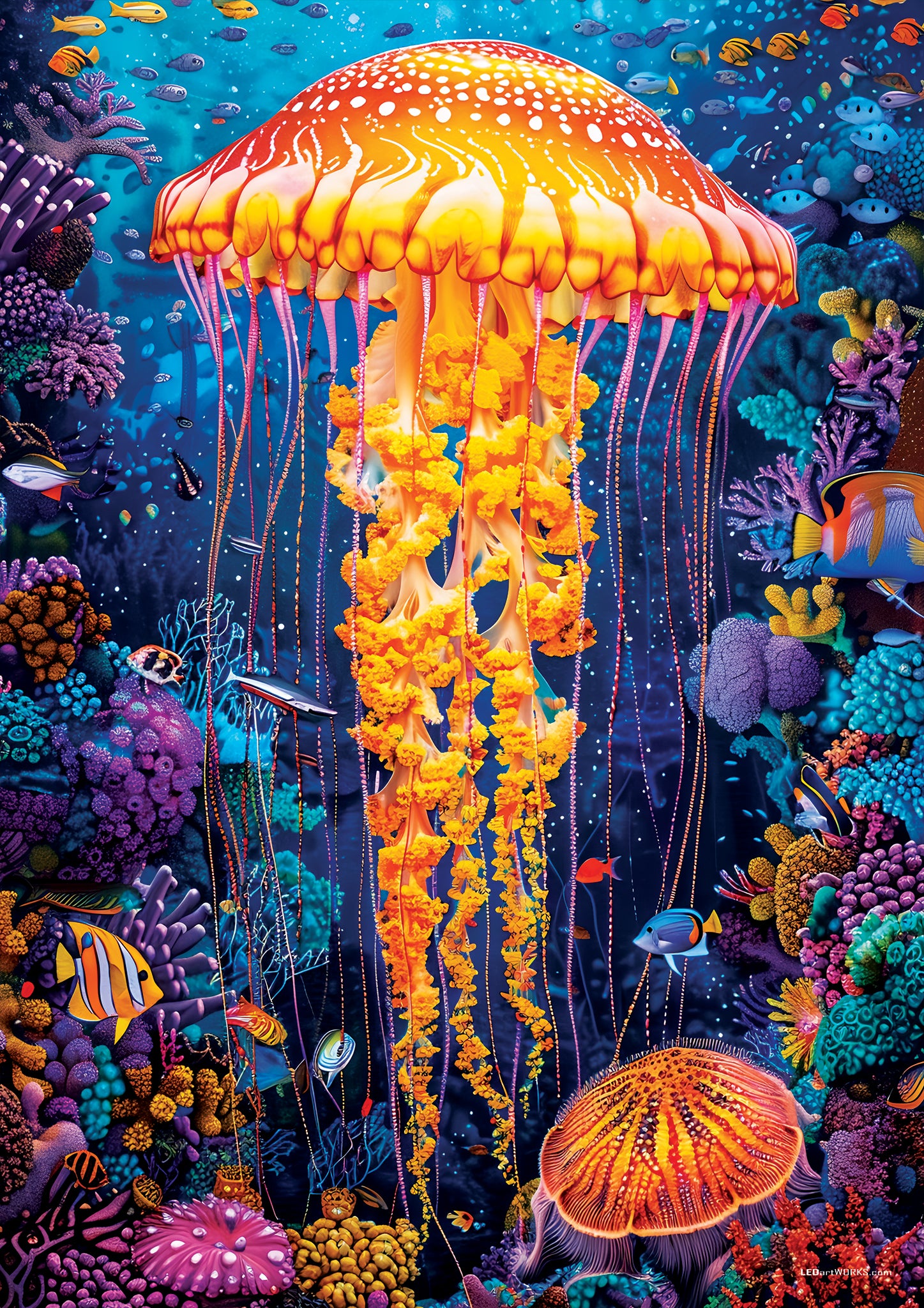 The Lantern Bloom – Illuminated Deep Sea Fantasy Art