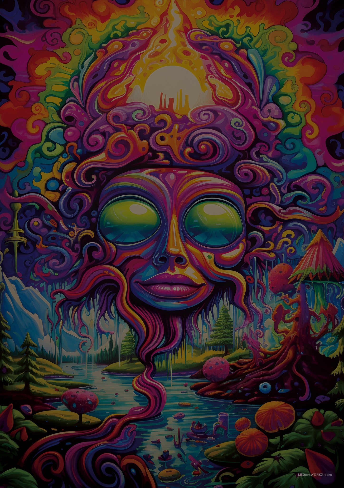 Trance of the Forest Mind – Illuminated Psychedelic Spirit Landscape
